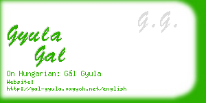 gyula gal business card